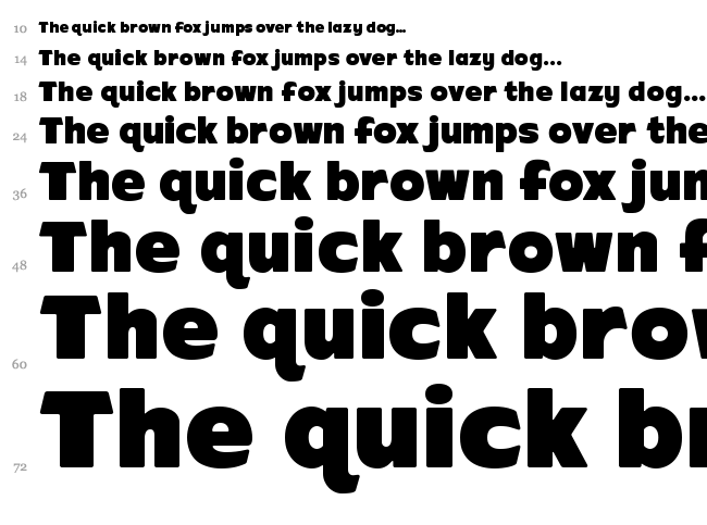ARB-218 Big&Blunt font waterfall